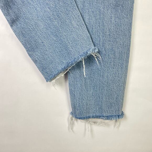 Levi's 501 S XX Sz 28 Button Fly Raw Hem Skinny Leg High Rise Cropped Jeans - Picture 4 of 9